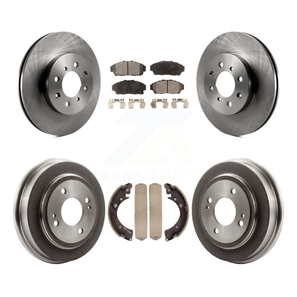 Front Rear Disc Brake Rotors Ceramic Pads And Drum Kit For Honda Civic K8T-103670