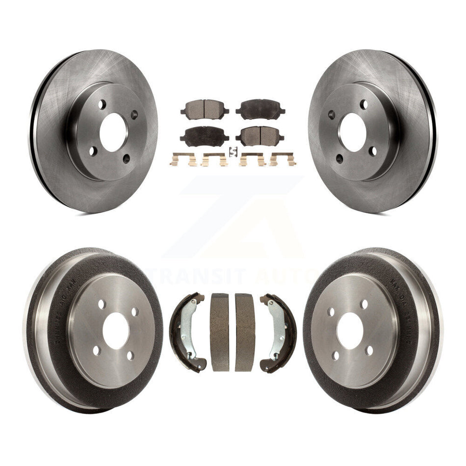 Front Rear Disc Brake Rotors Ceramic Pads And Drum Kit For Chevrolet Cobalt Saturn Ion Pontiac Pursuit K8T-103675
