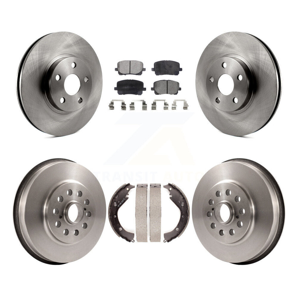 Front Rear Disc Brake Rotors Ceramic Pads And Drum Kit For 2003-2006 Toyota Matrix Pontiac Vibe AWD K8T-103684