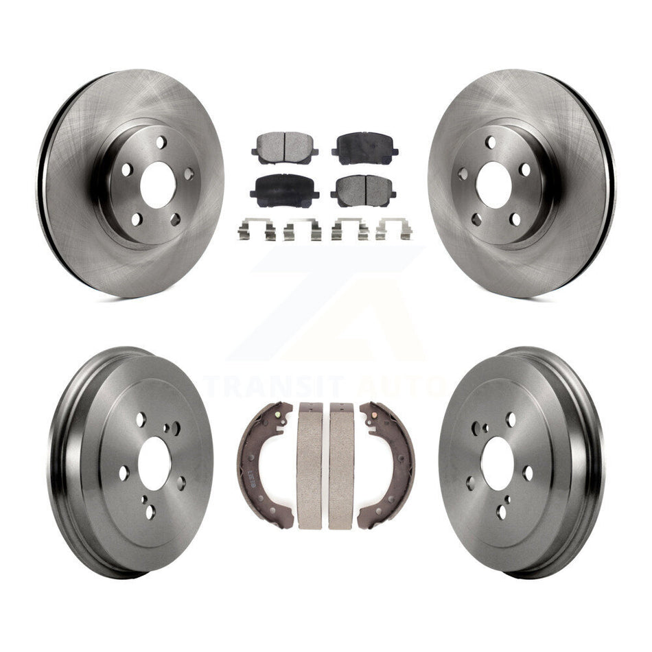 Front Rear Disc Brake Rotors Ceramic Pads And Drum Kit For Toyota Corolla K8T-103685
