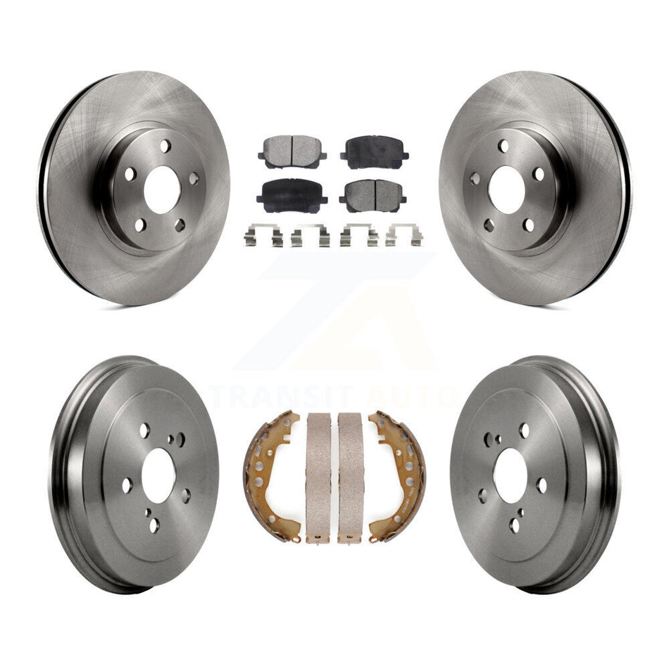 Front Rear Disc Brake Rotors Ceramic Pads And Drum Kit For Toyota Corolla K8T-103686