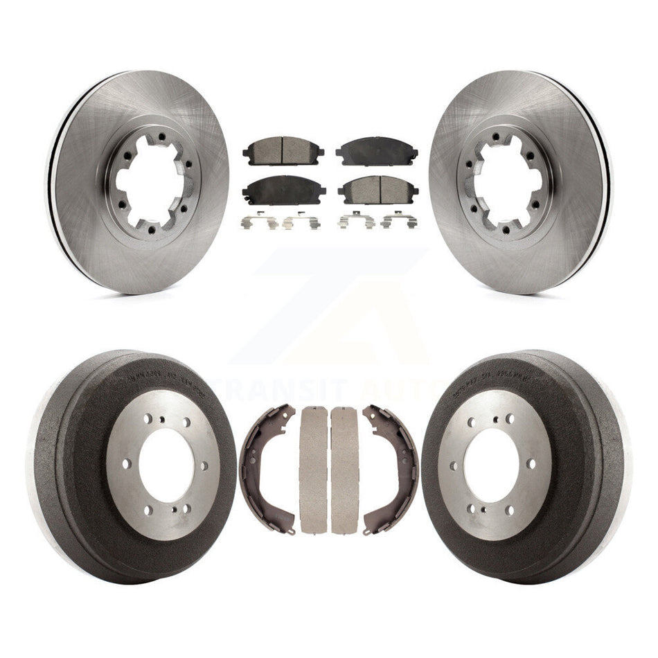 Front Rear Disc Brake Rotors Ceramic Pads And Drum Kit For Nissan Pathfinder INFINITI QX4 K8T-103687