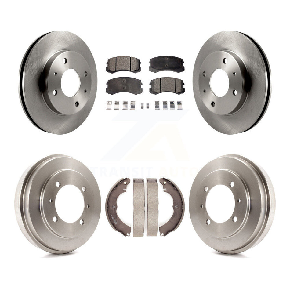 Front Rear Disc Brake Rotors Ceramic Pads And Drum Kit For Mitsubishi Lancer K8T-103690
