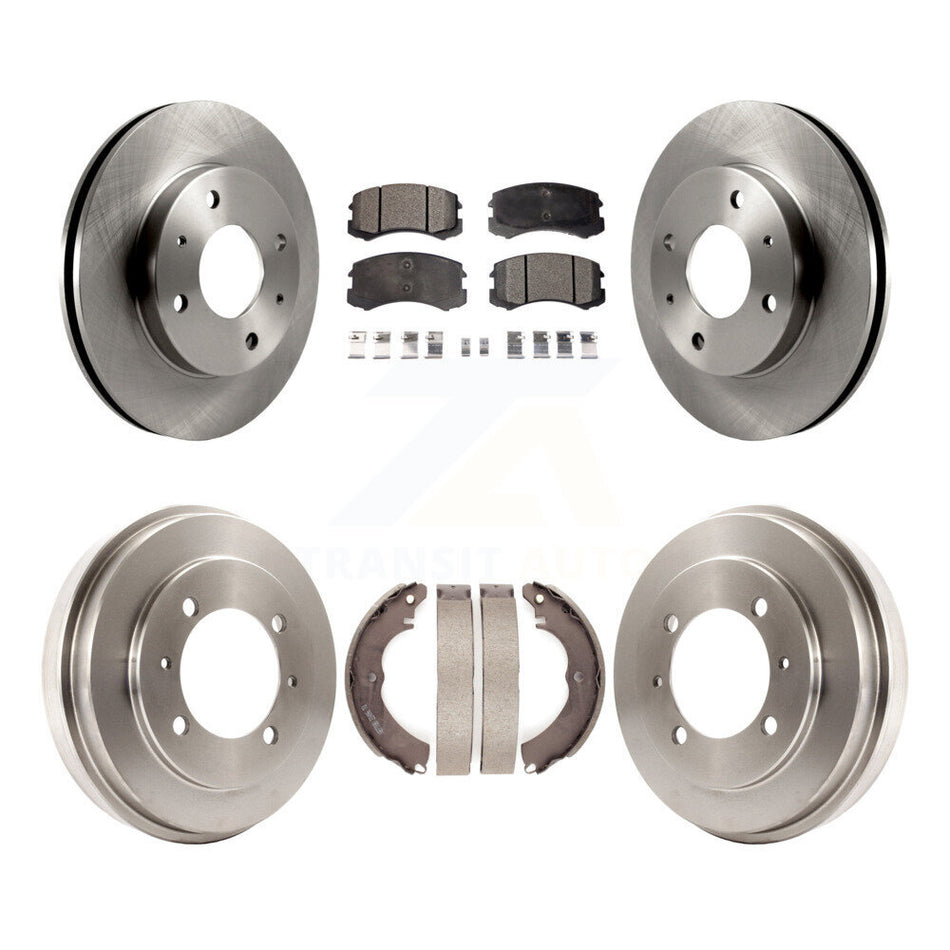 Front Rear Disc Brake Rotors Ceramic Pads And Drum Kit For Mitsubishi Lancer K8T-103690