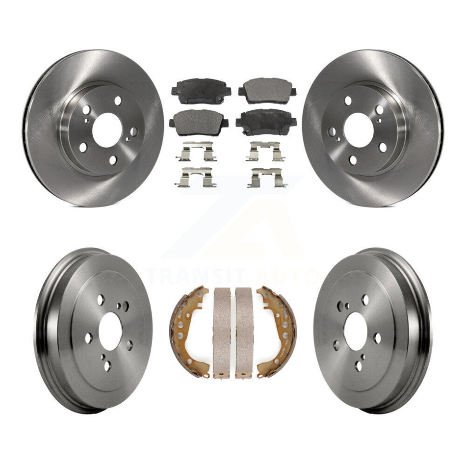 Front Rear Disc Brake Rotors Ceramic Pads And Drum Kit For 2004-2008 Toyota Prius K8T-103695