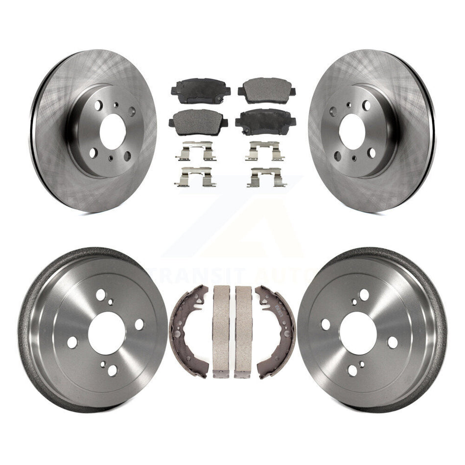 Front Rear Disc Brake Rotors Ceramic Pads And Drum Kit For 2001-2005 Toyota Echo K8T-103697