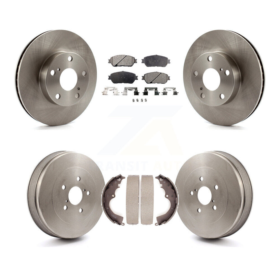 Front Rear Disc Brake Rotors Ceramic Pads And Drum Kit For Toyota Tacoma With 5 Lug Wheels K8T-103702