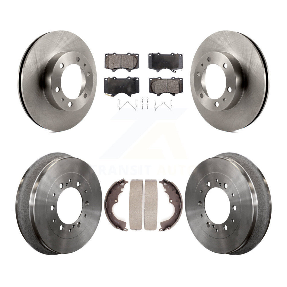 Front Rear Disc Brake Rotors Ceramic Pads And Drum Kit For Toyota Tacoma K8T-103703