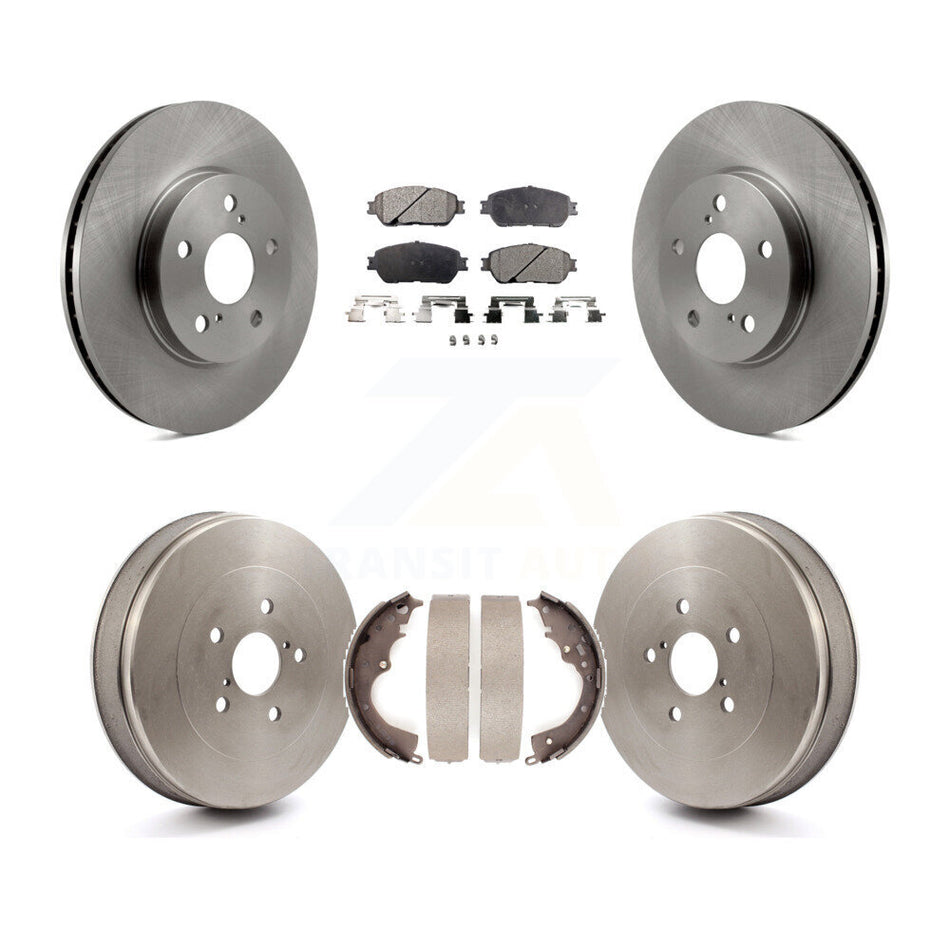Front Rear Disc Brake Rotors Ceramic Pads And Drum Kit For 2004-2010 Toyota Sienna K8T-103704