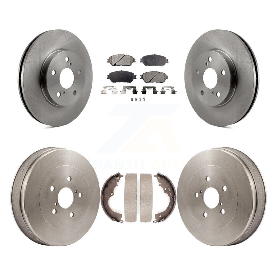 Front Rear Disc Brake Rotors Ceramic Pads And Drum Kit For 2004-2010 Toyota Sienna K8T-103704