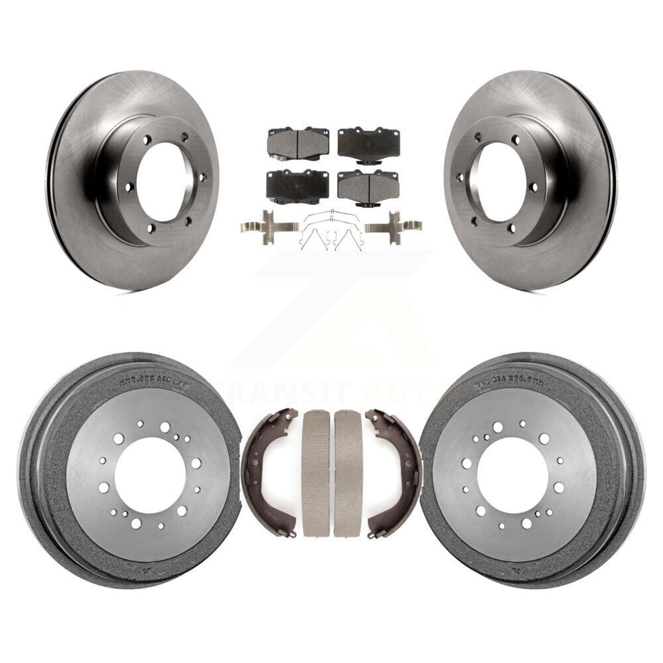 Front Rear Disc Brake Rotors Ceramic Pads And Drum Kit For Toyota Pickup 4Runner K8T-103709