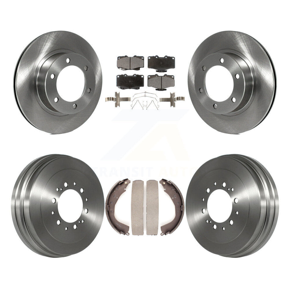 Front Rear Disc Brake Rotors Ceramic Pads And Drum Kit For Toyota Tacoma 4Runner K8T-103712