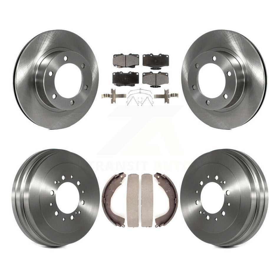 Front Rear Disc Brake Rotors Ceramic Pads And Drum Kit For Toyota Tacoma 4Runner K8T-103712