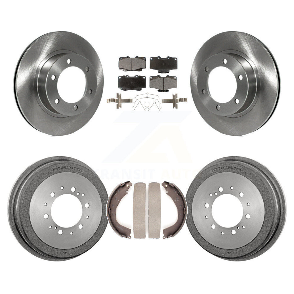 Front Rear Disc Brake Rotors Ceramic Pads And Drum Kit For 2001 Toyota 4Runner With 16" Factory Wheels K8T-103714