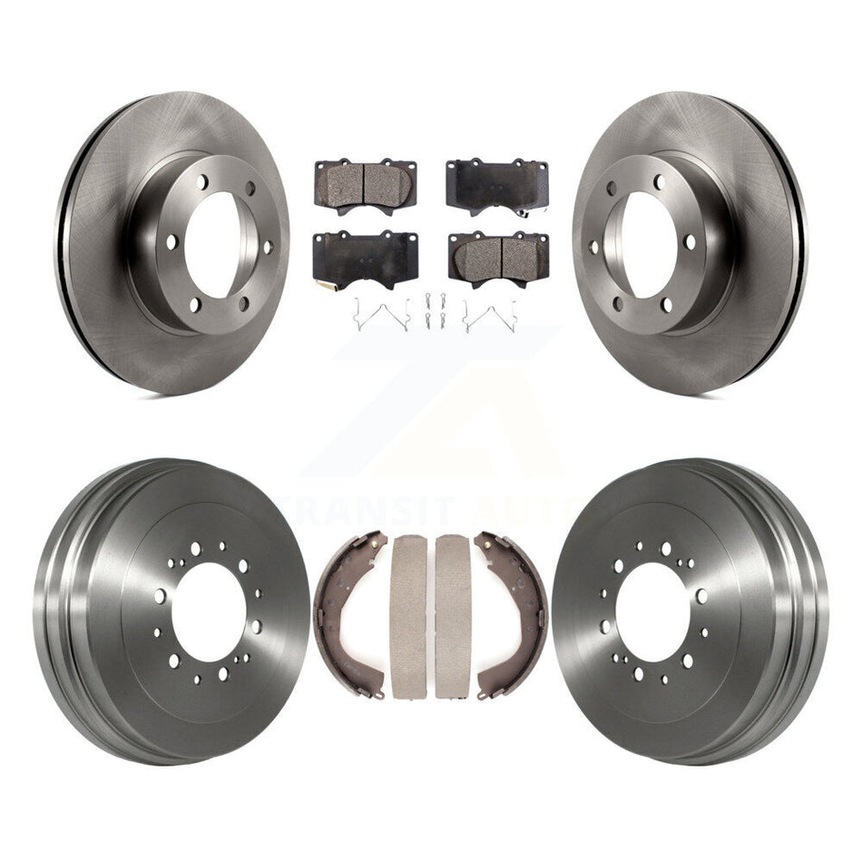 Front Rear Disc Brake Rotors Ceramic Pads And Drum Kit For 2004-2006 Toyota Tundra K8T-103722