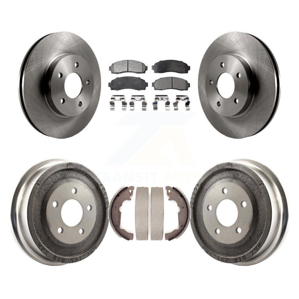 Front Rear Disc Brake Rotors Ceramic Pads And Drum Kit For Saturn Vue Chevrolet Equinox Pontiac Torrent K8T-103724