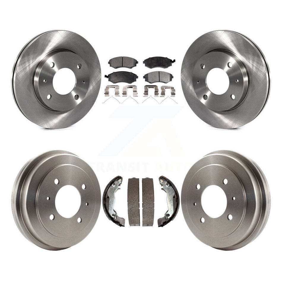 Front Rear Disc Brake Rotors Ceramic Pads And Drum Kit For Hyundai Elantra rear brakes K8T-103732