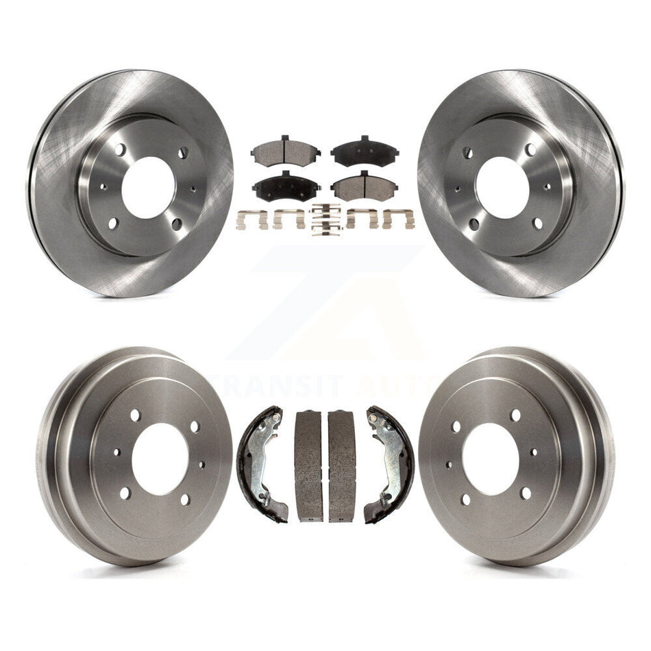 Front Rear Disc Brake Rotors Ceramic Pads And Drum Kit For Hyundai Elantra rear brakes K8T-103733