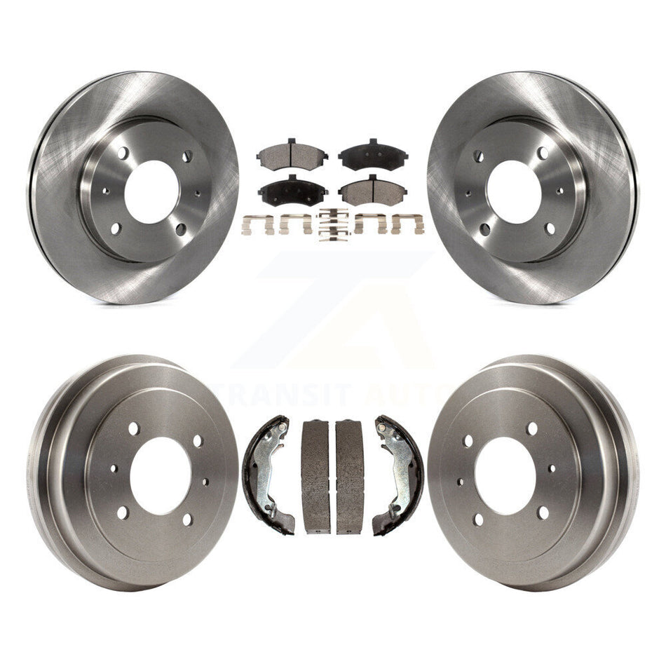 Front Rear Disc Brake Rotors Ceramic Pads And Drum Kit For Hyundai Elantra rear brakes K8T-103733