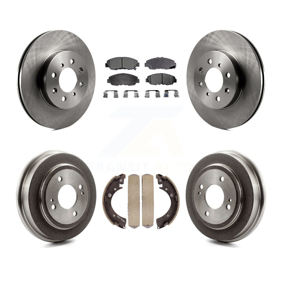 Front Rear Disc Brake Rotors Ceramic Pads And Drum Kit For Honda Civic Acura EL K8T-103737