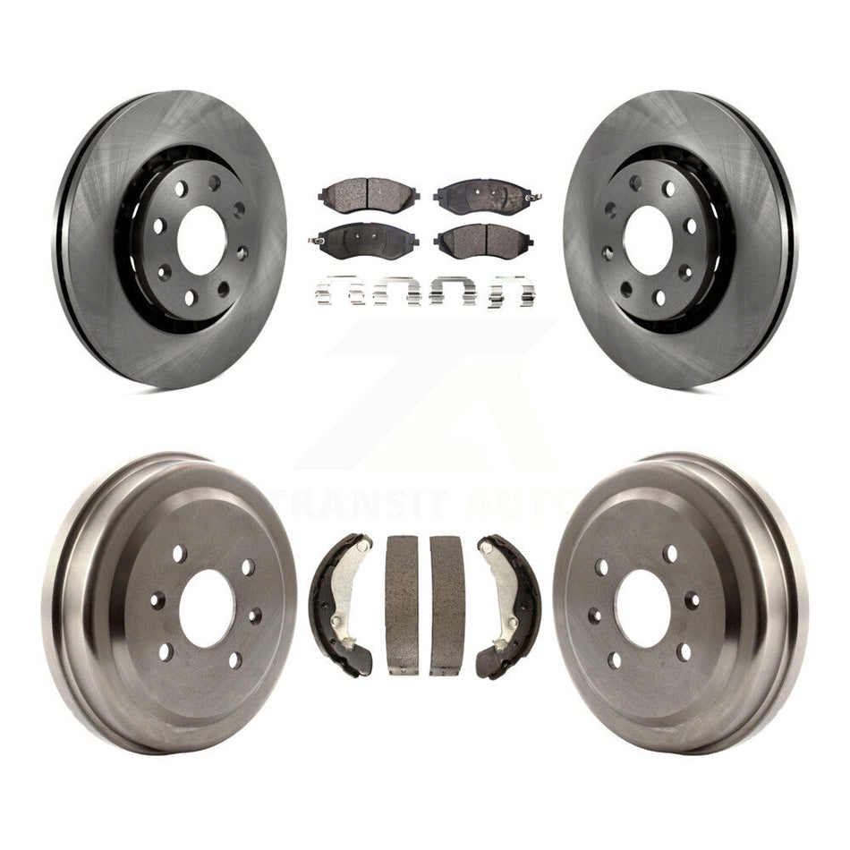 Front Rear Disc Brake Rotors Ceramic Pads And Drum Kit For Chevrolet Aveo Spark Aveo5 Pontiac G3 Suzuki Wave Wave5 Swift+ K8T-103743