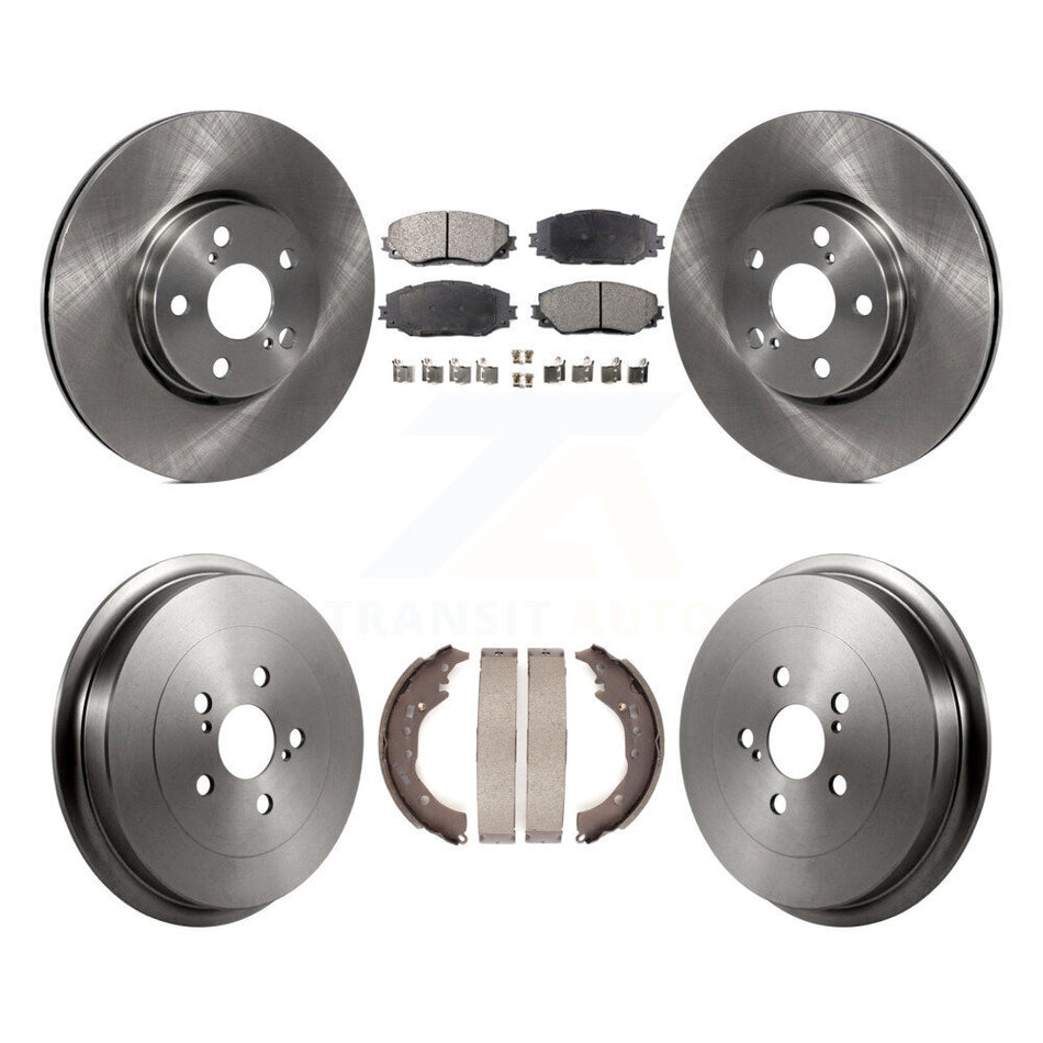 Front Rear Disc Brake Rotors Ceramic Pads And Drum Kit For Toyota Corolla K8T-103746