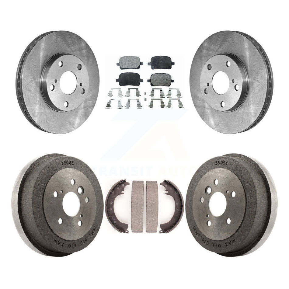 Front Rear Disc Brake Rotors Ceramic Pads And Drum Kit For 2002-2003 Toyota Solara 2.4L K8T-103749