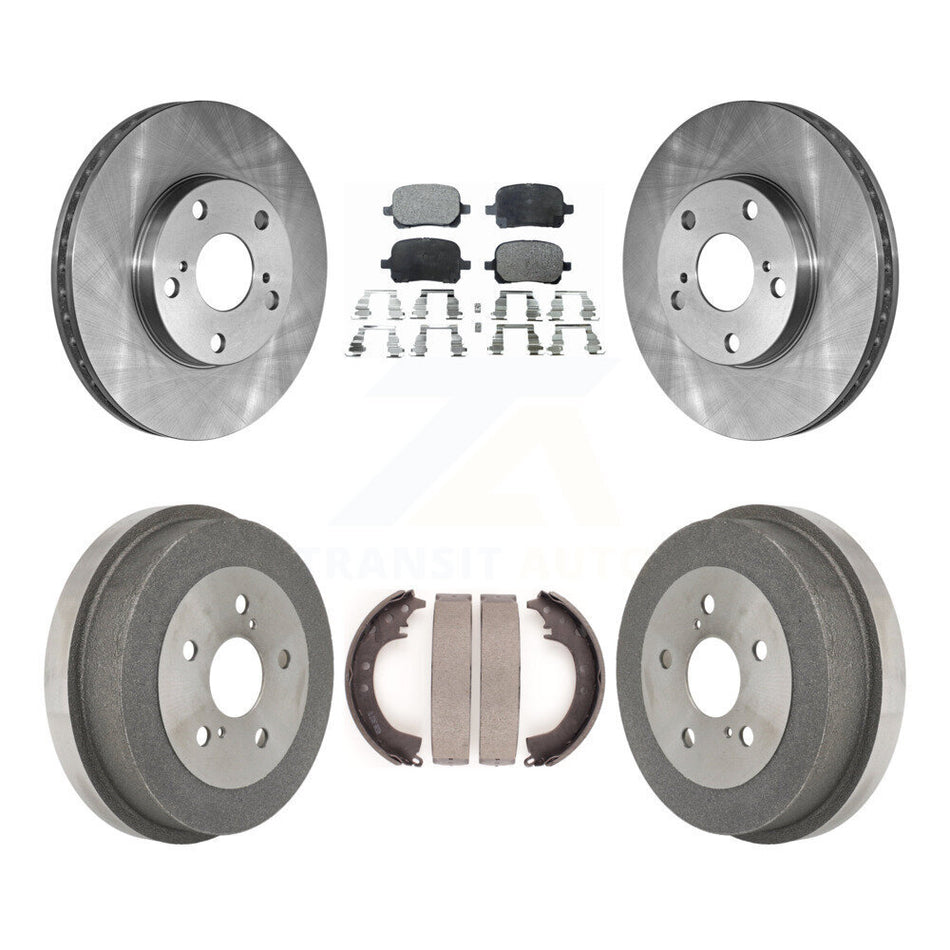 Front Rear Disc Brake Rotors Ceramic Pads And Drum Kit For 1999-2001 Toyota Solara 2.2L K8T-103750