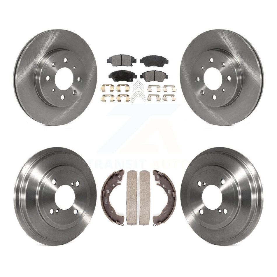 Front Rear Disc Brake Rotors Ceramic Pads And Drum Kit For 2015-2020 Honda Fit K8T-103751