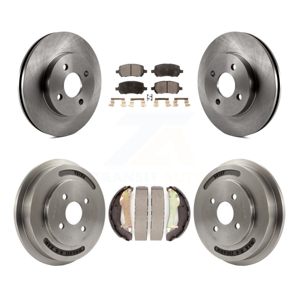 Front Rear Disc Brake Rotors Ceramic Pads And Drum Kit For Chevrolet Cobalt Pontiac G5 K8T-103755
