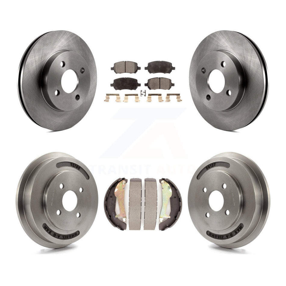 Front Rear Disc Brake Rotors Ceramic Pads And Drum Kit For Chevrolet Cobalt Pontiac G5 K8T-103755