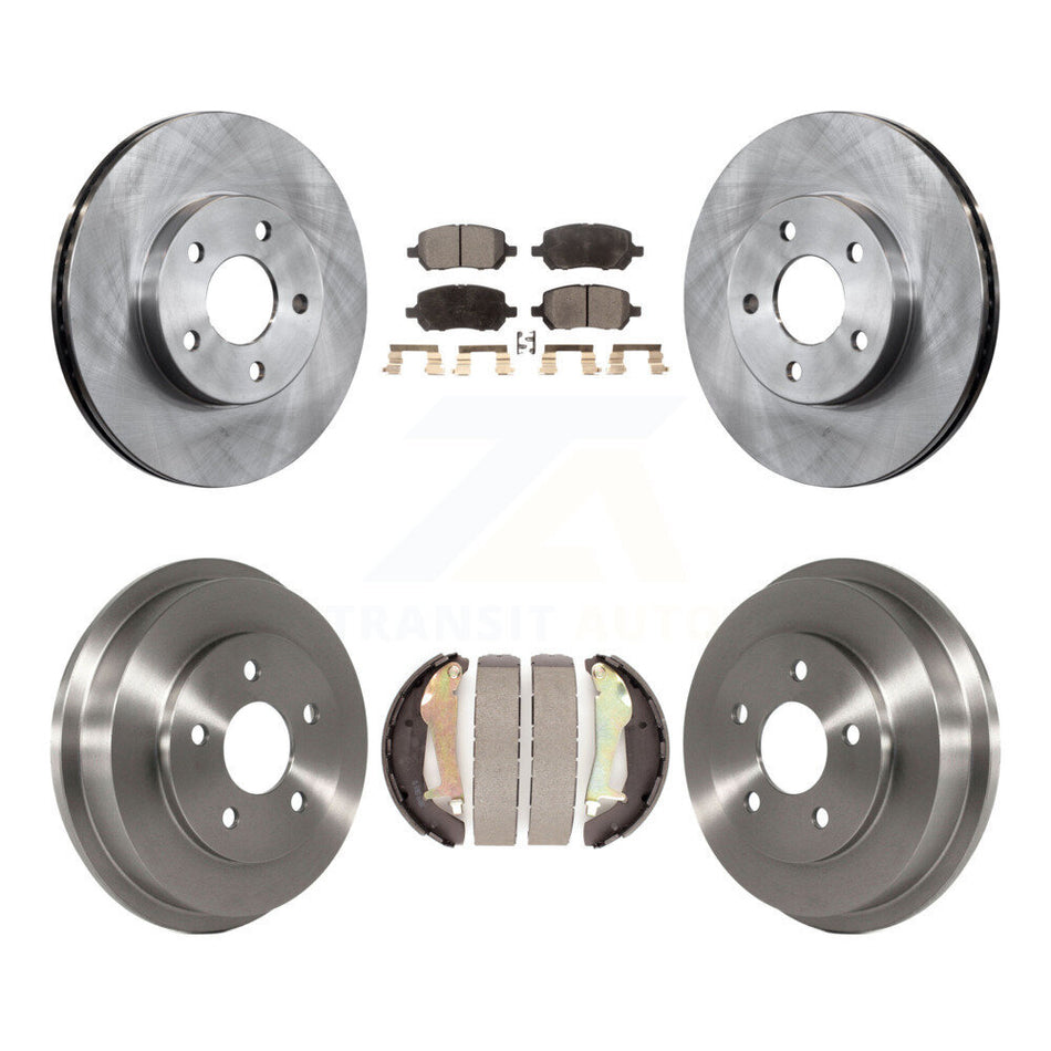 Front Rear Disc Brake Rotors Ceramic Pads And Drum Kit For Chevrolet Cobalt Pontiac G5 K8T-103756