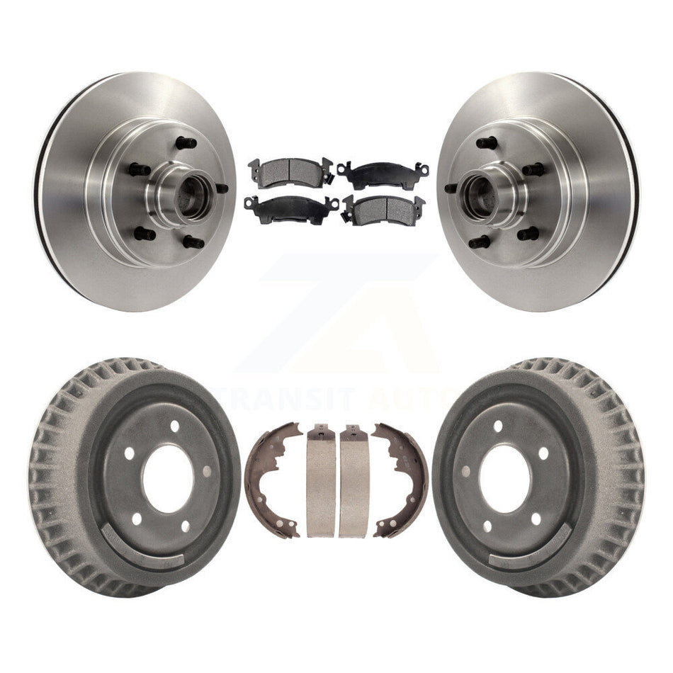 Front Rear Disc Brake Rotors Hub Assembly Ceramic Pads And Drum Kit For Chevrolet Astro GMC Safari K8T-103769
