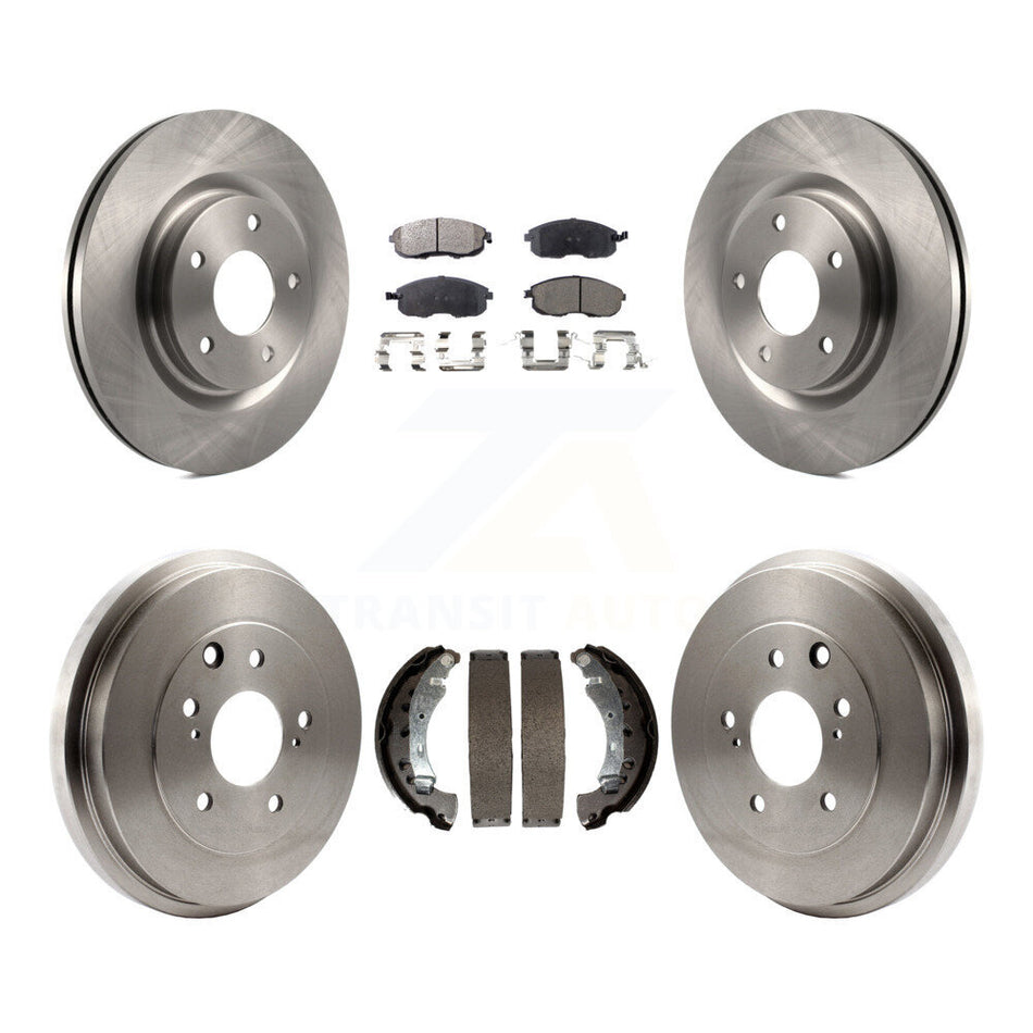 Front Rear Disc Brake Rotors Ceramic Pads And Drum Kit For 2017-2019 Nissan Sentra Turbocharged K8T-103803