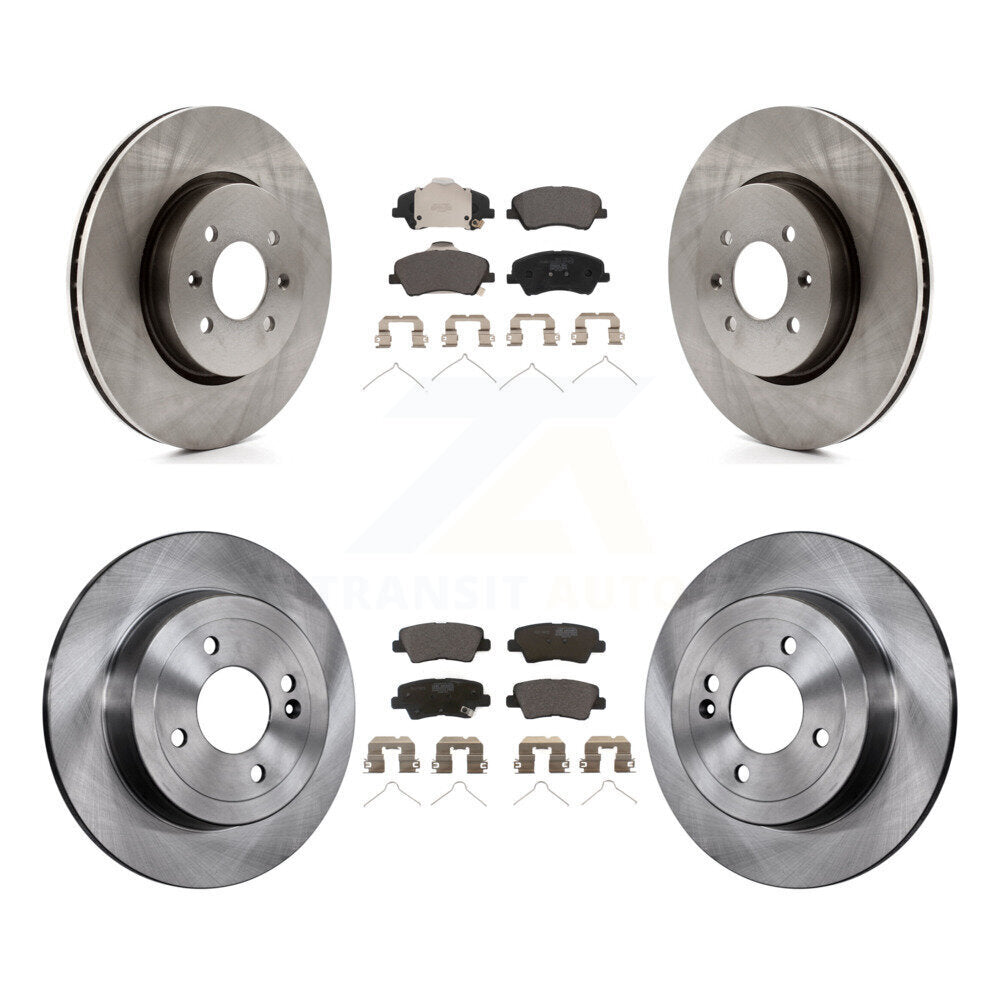 Front Rear Disc Brake Rotors And Ceramic Pads Kit For Kia Rio Hyundai Accent K8T-103812