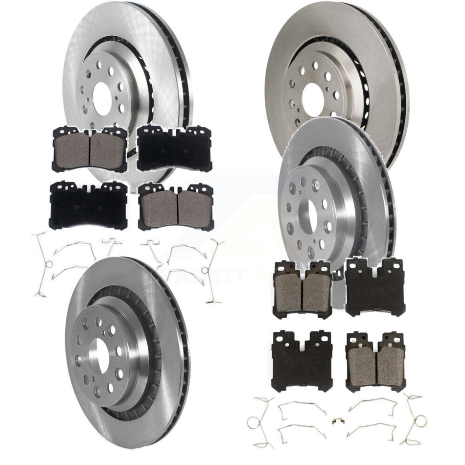 Front Rear Disc Brake Rotors And Ceramic Pads Kit (6Pc) For Lexus LS460 LS600h K8T-103817