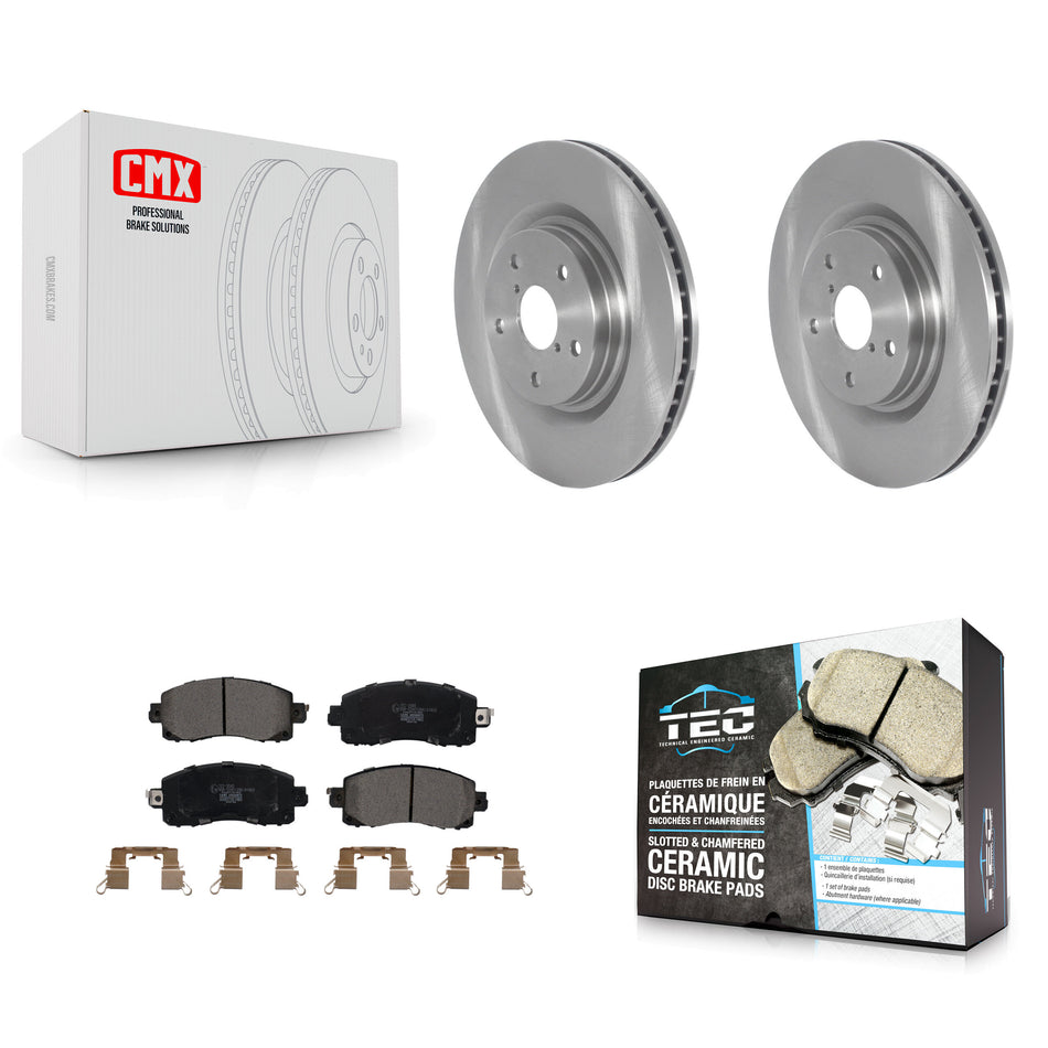 Front Disc Brake Rotors And Ceramic Pads Kit For 2019-2021 Subaru Forester With 316mm Diameter Rotor K8T-103818