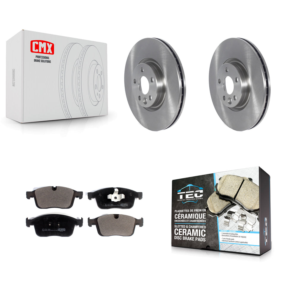 Front Disc Brake Rotors And Ceramic Pads Kit For Volvo XC60 K8T-103823