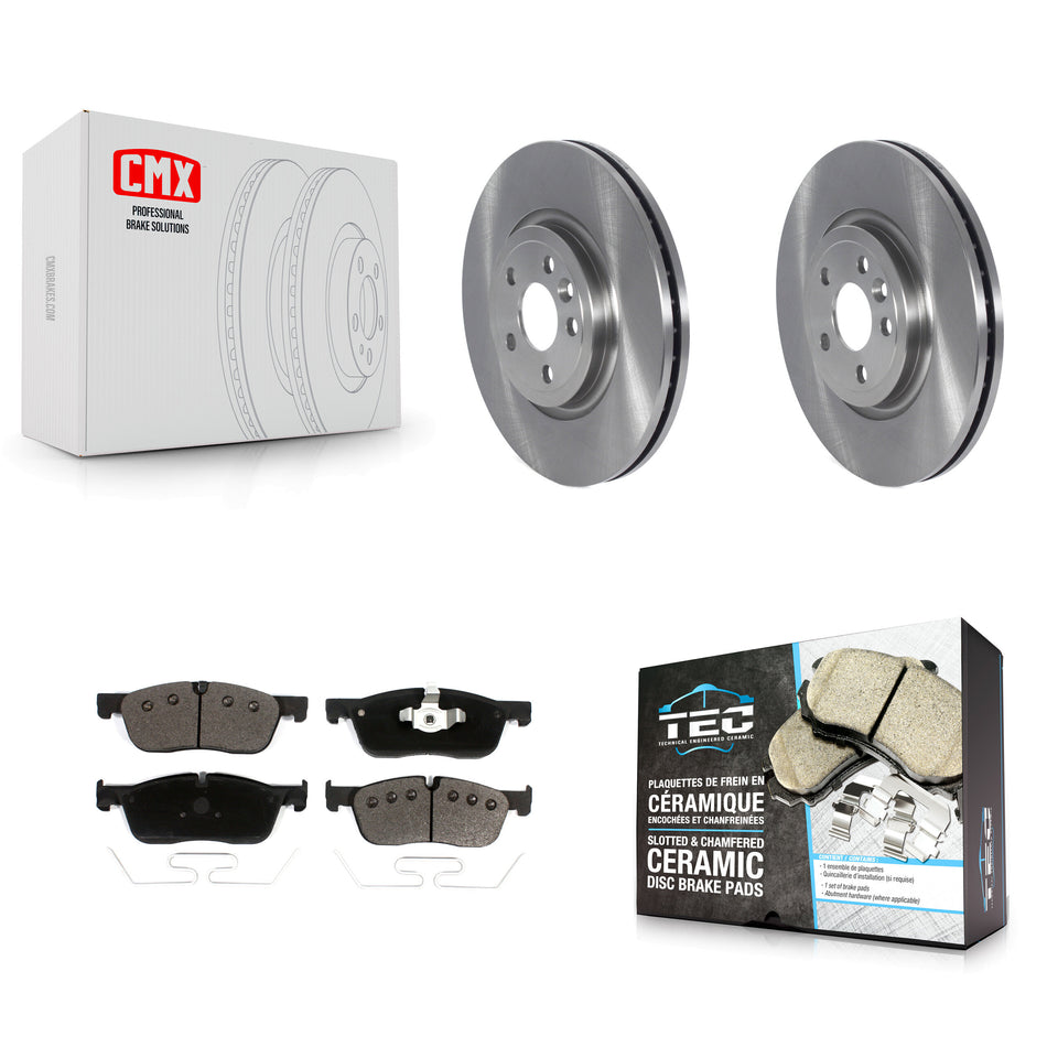 Front Disc Brake Rotors And Ceramic Pads Kit For Jaguar F-Pace Land Rover Range Velar K8T-103828