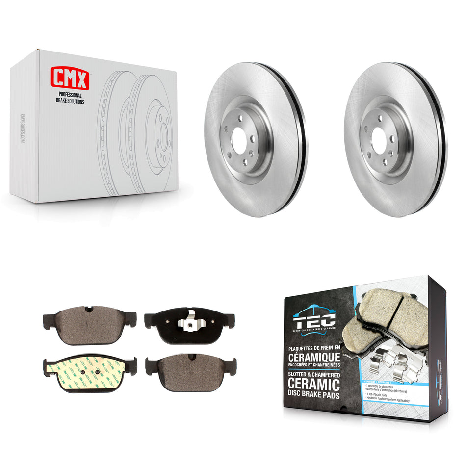 Front Disc Brake Rotors And Ceramic Pads Kit For 2016-2019 Volvo XC90 With 366mm Diameter Rotor K8T-103829