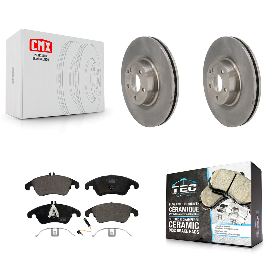 Front Disc Brake Rotors And Ceramic Pads Kit For Mercedes-Benz C250 E400 E550 K8T-103831
