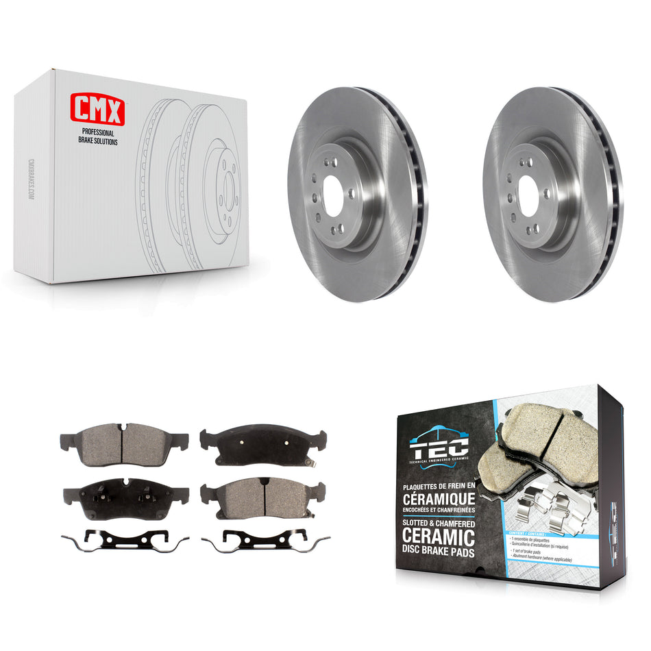 Front Disc Brake Rotors And Ceramic Pads Kit For Mercedes-Benz GLS450 GL450 GL350 ML400 GLE400 K8T-103834