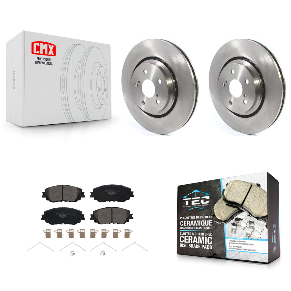 Front Disc Brake Rotors & Ceramic Pad Kit For 2020-2023 Toyota Camry XSE With TRD Package K8T-103843