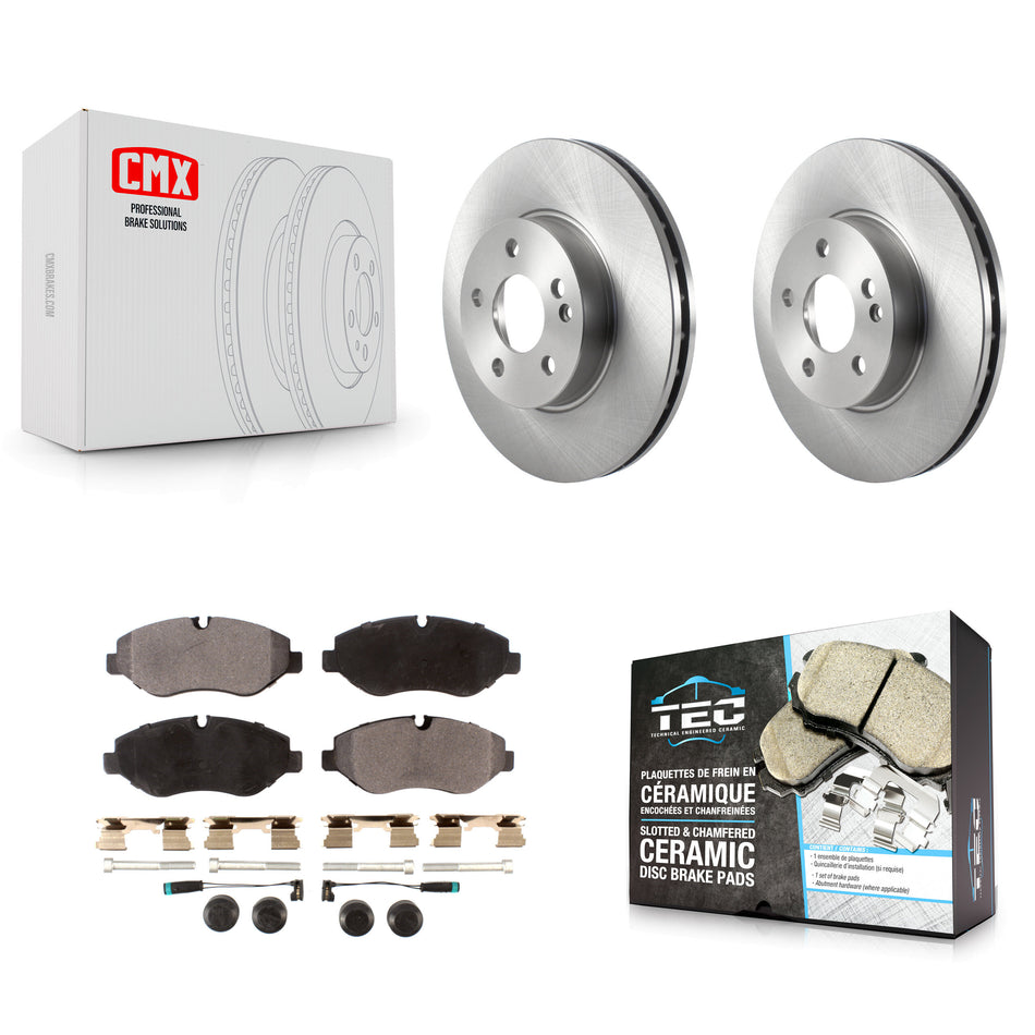 Front Disc Brake Rotors And Ceramic Pads Kit For 2016-2020 Mercedes-Benz Metris K8T-103844