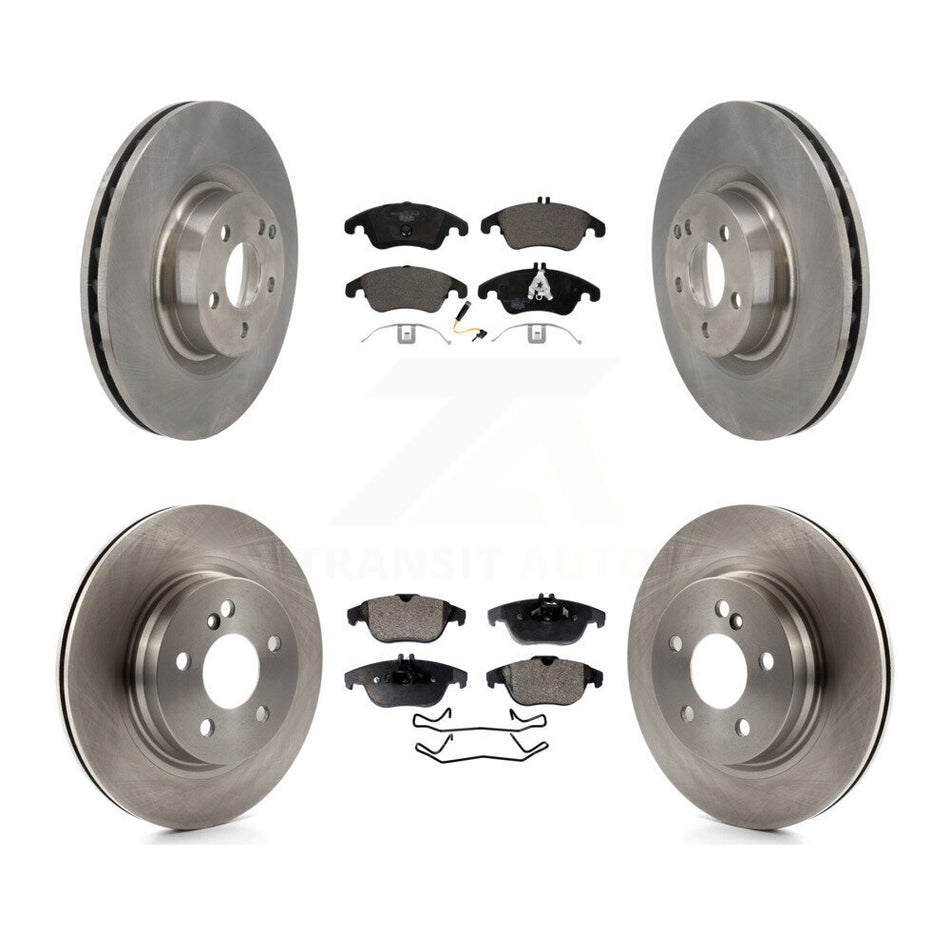 Front Rear Disc Brake Rotors And Ceramic Pads Kit For 2010-2011 Mercedes-Benz E550 Coupe With 300mm Diameter Rotor K8T-103861