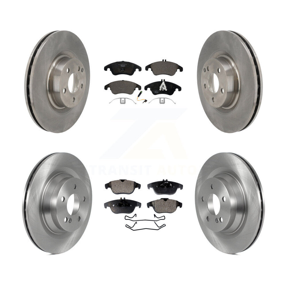 Front Rear Disc Brake Rotors And Ceramic Pads Kit For 2010-2011 Mercedes-Benz E550 Coupe With 320mm Diameter Rotor K8T-103862