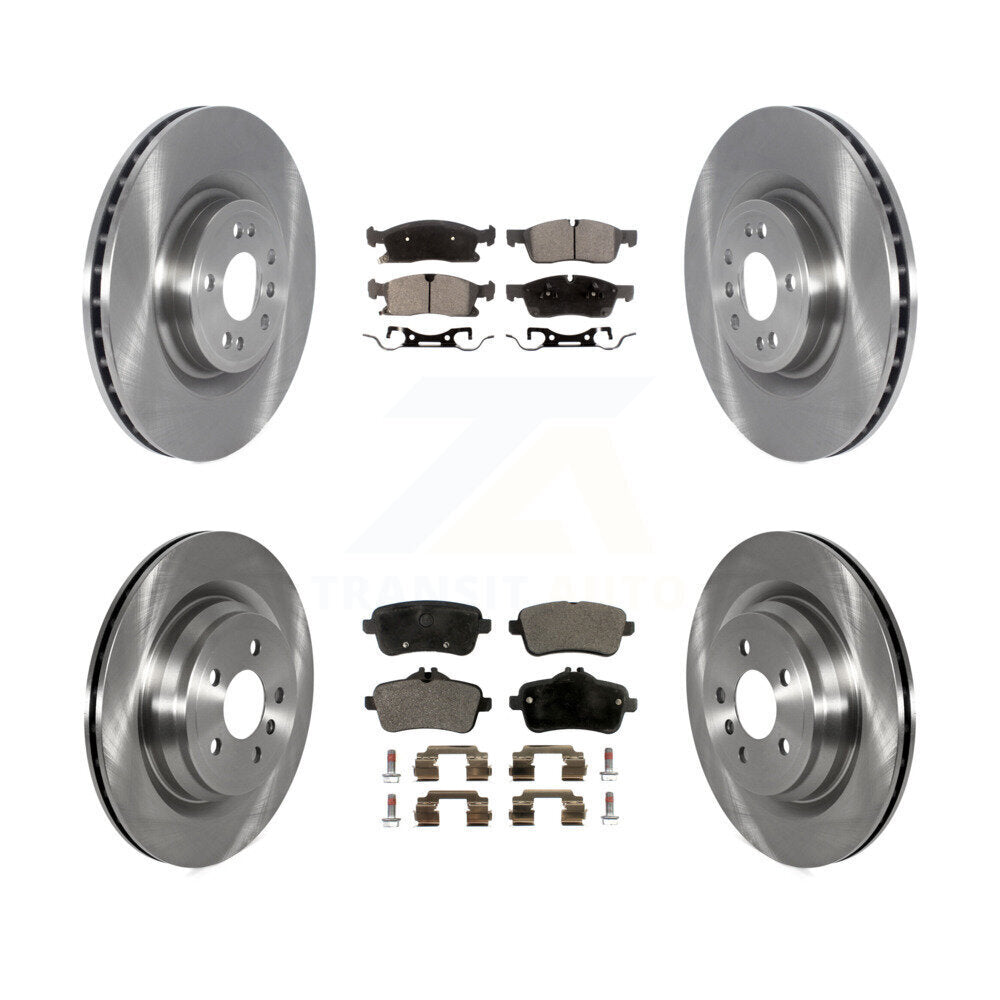 Front Rear Brake Rotor And Ceramic Pad Kit For Mercedes-Benz GLE400 Without Sport Package K8T-103866