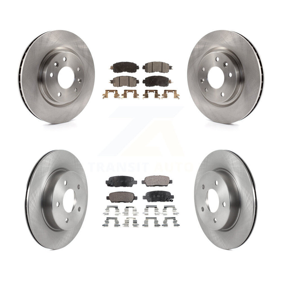 Front Rear Disc Brake Rotors And Ceramic Pads Kit For 2017 Nissan LEAF With Electric Parking K8T-103870