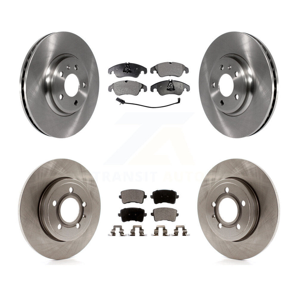 Front Rear Disc Brake Rotors And Ceramic Pads Kit For 2009 Audi A4 Quattro Sedan Wagon With 288mm Diameter Rotor K8T-103872