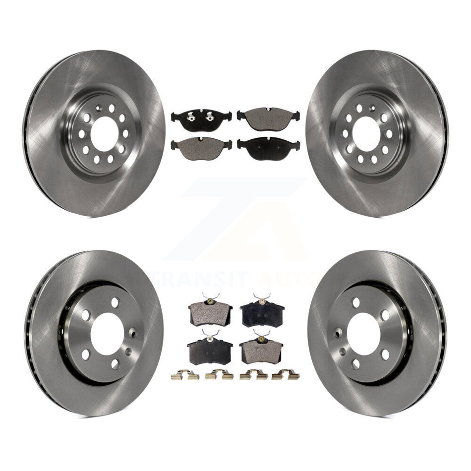 Front Rear Disc Brake Rotors And Ceramic Pads Kit For 2006 Audi TT Quattro 3.2L With 256mm Diameter Rotor K8T-103875